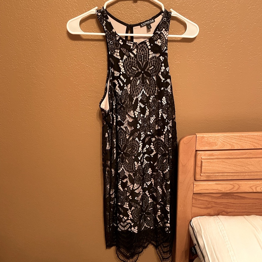 Black lace dress